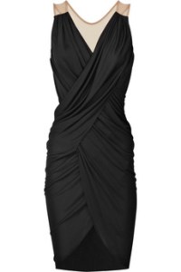 Alexander Wang Draped Satin-Jersey Dress